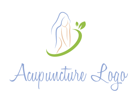 swoosh around woman body spa logo