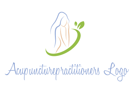 swoosh around woman body spa logo