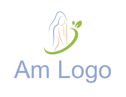 swoosh around woman body spa logo