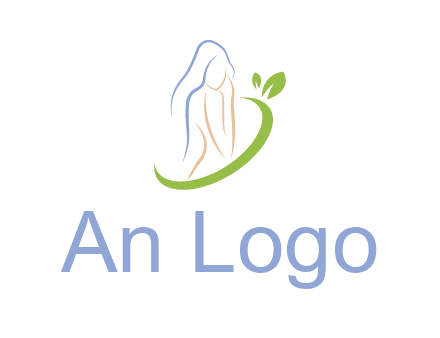 swoosh around woman body spa logo