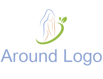 swoosh around woman body spa logo