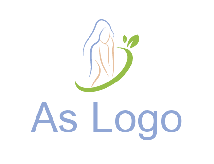 swoosh around woman body spa logo