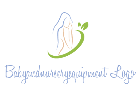 swoosh around woman body spa logo