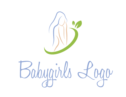 swoosh around woman body spa logo