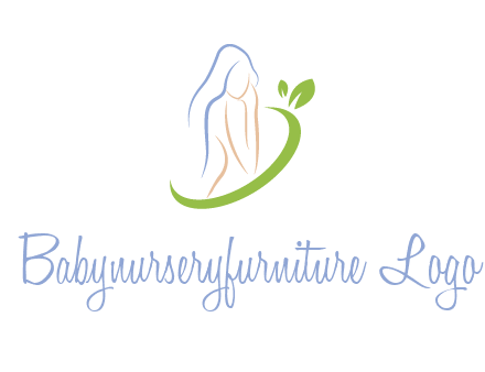 swoosh around woman body spa logo