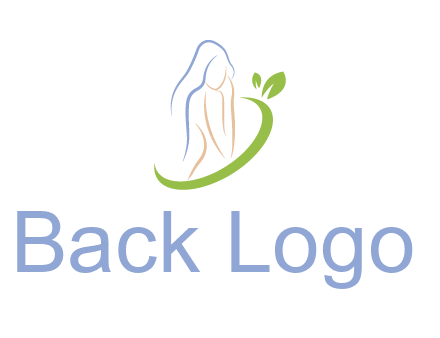 swoosh around woman body spa logo
