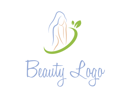 swoosh around woman body spa logo