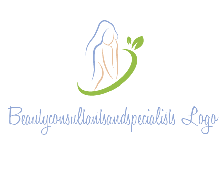 swoosh around woman body spa logo