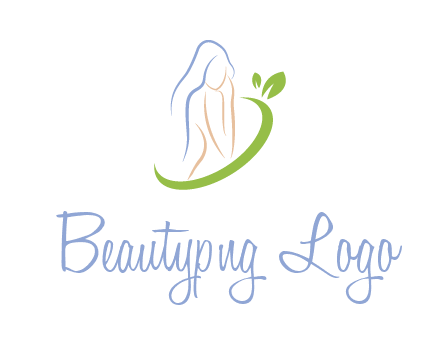 swoosh around woman body spa logo