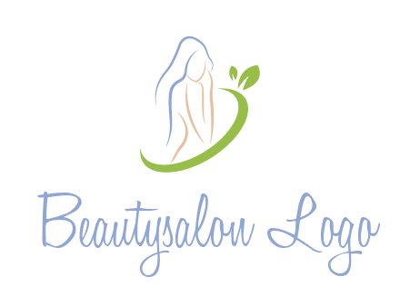 swoosh around woman body spa logo