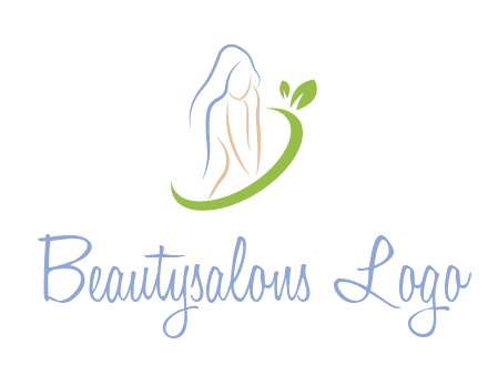 swoosh around woman body spa logo