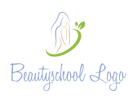 swoosh around woman body spa logo