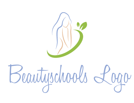 swoosh around woman body spa logo