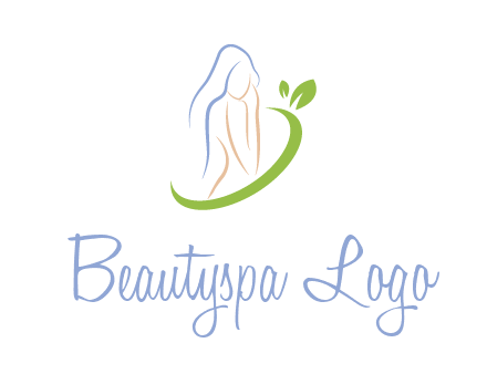 swoosh around woman body spa logo