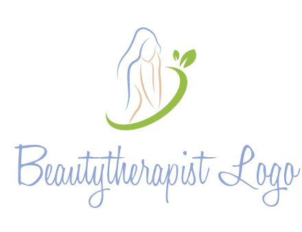 swoosh around woman body spa logo