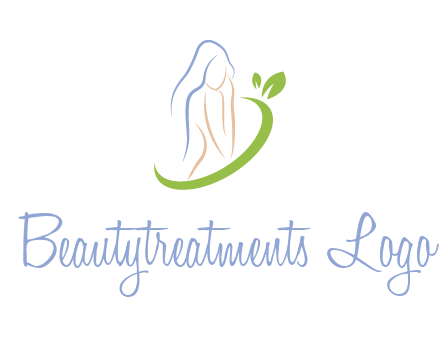 swoosh around woman body spa logo