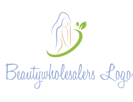 swoosh around woman body spa logo