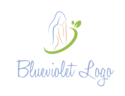 swoosh around woman body spa logo