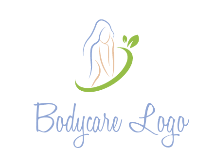 swoosh around woman body spa logo