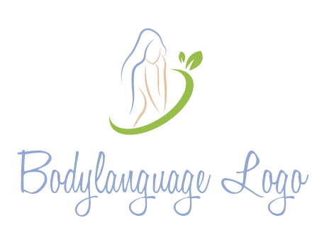 swoosh around woman body spa logo