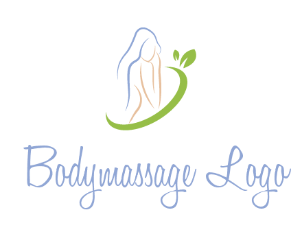 swoosh around woman body spa logo