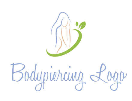 swoosh around woman body spa logo
