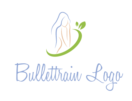 swoosh around woman body spa logo