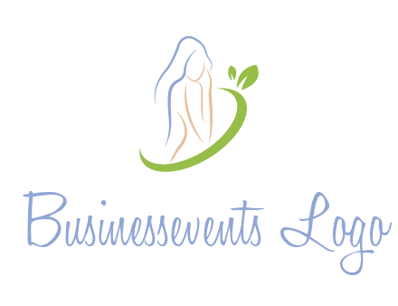 swoosh around woman body spa logo
