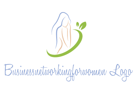 swoosh around woman body spa logo
