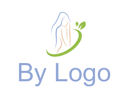 swoosh around woman body spa logo