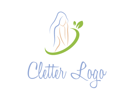 swoosh around woman body spa logo