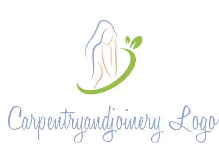 swoosh around woman body spa logo