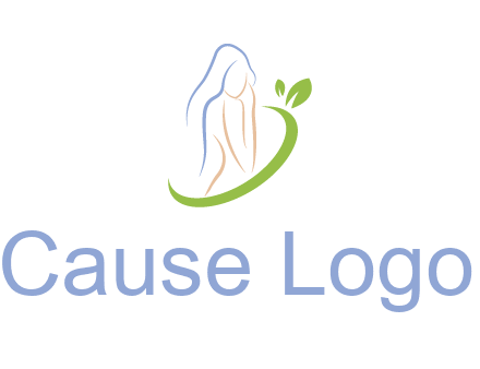 swoosh around woman body spa logo