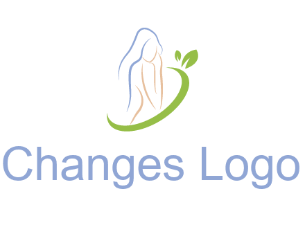 swoosh around woman body spa logo