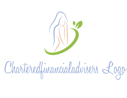 swoosh around woman body spa logo