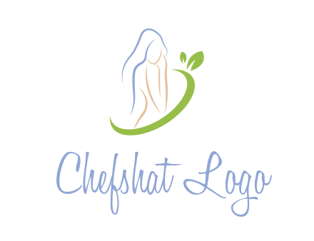 swoosh around woman body spa logo