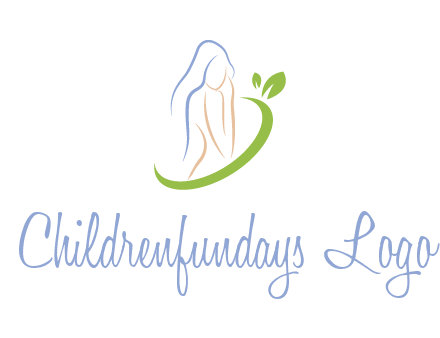 swoosh around woman body spa logo