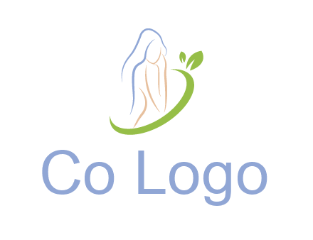 swoosh around woman body spa logo