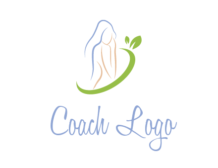swoosh around woman body spa logo