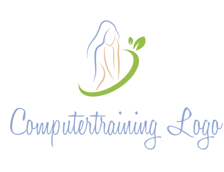 swoosh around woman body spa logo