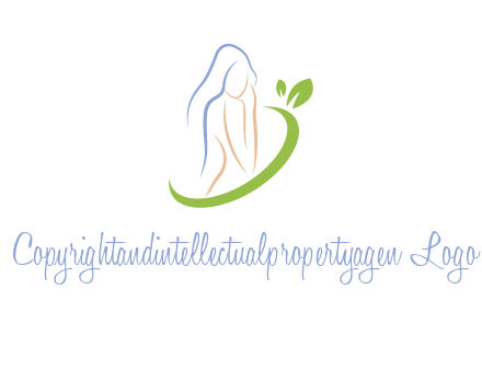 swoosh around woman body spa logo