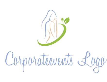swoosh around woman body spa logo