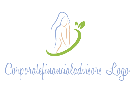 swoosh around woman body spa logo