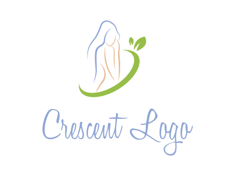 swoosh around woman body spa logo