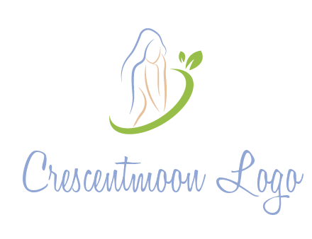 swoosh around woman body spa logo