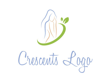 swoosh around woman body spa logo