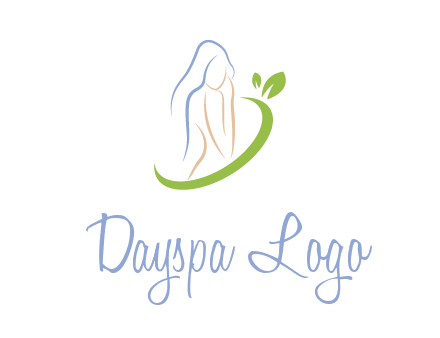 swoosh around woman body spa logo