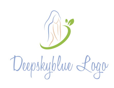 swoosh around woman body spa logo