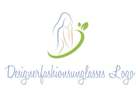 swoosh around woman body spa logo
