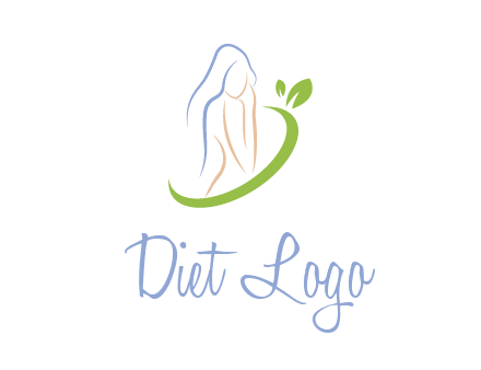 swoosh around woman body spa logo